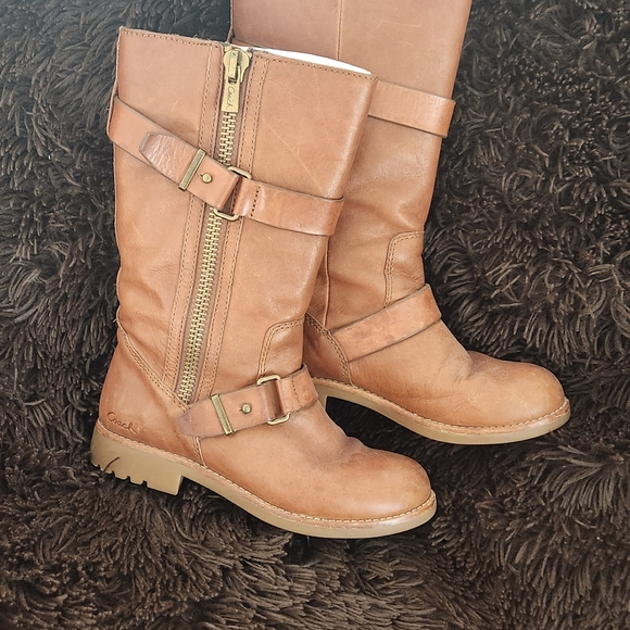 Coach Vanessa Pebble Grain boots, Size 5.5 - Picture 2 of 8